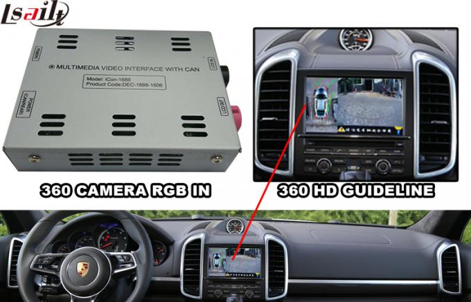 Porsche 360 RGB, wenn Rückauto-Rückseiten-Kamera-Schnittstelle geparkt wird