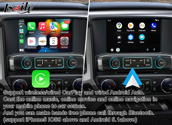 Multimedia 4GB Lsailt Carplay schließen für Chevrolet Silverado Tahoe MyLink 0 an