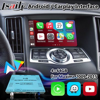 Schnittstelle Lsailt Android Carplay für Nissan Maxima A35 2009-2015 mit GPS-Navigation drahtloses Android Selbst-Waze Youtube