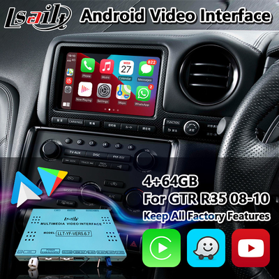 Drahtlose Carplay Android Videoschnittstelle Lsailt für Nissan GTR R35 GT-r JDM 2008-2010