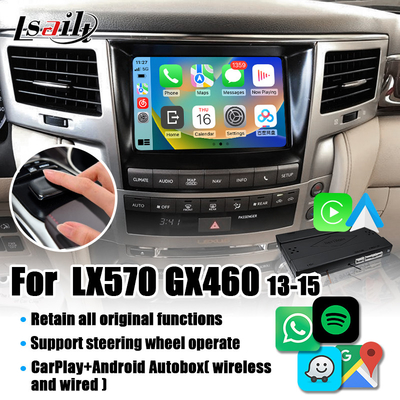 Lexus CarPlay Interface für LX570 2013-2015 GX460 mit drahtlosem Android-Auto, Google Map