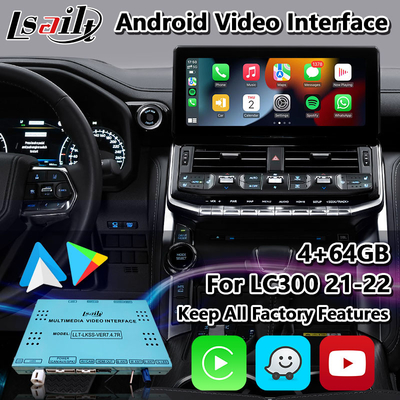 Toyota Land Cruiser LC300 GXR GX-R VXR Sahara 300 GPS-Navigationsbox Android Carplay-Schnittstelle