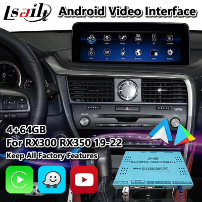 Videoschnittstelle Lsailt Android Carplay für Lexus RX 300 350 Sport 2019-2022 350L 450h 450hL F