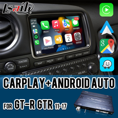 Drahtlose CarPlay-Schnittstelle für GT-R GTR R35 2011-2017 inklusive Android Auto, GPS-Navigation, Rückwärtskamera
