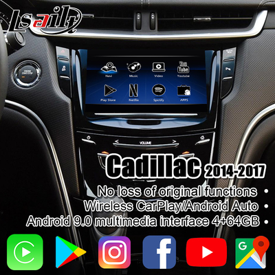 Videoschnittstelle der Multimedia-4GB für Cadillac Druckluftanlasser XTS SRX mit drahtlosem CarPlay, Google Map, Waze, PX6 RK3399