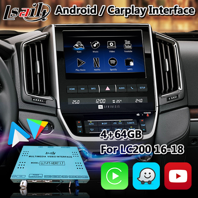 Videoschnittstelle drahtloses Carplay Lsailt Android für Toyota Land Cruiser 2017 LC200 VXR