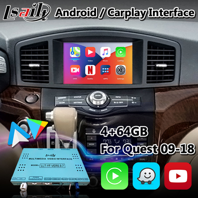 Android-Multimedia-Videoschnittstelle für Nissan Quest E52 mit Carplay Youtube NetFlix Yandex