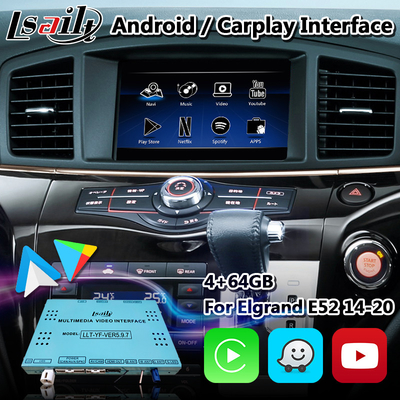 Android-Multimedia-Videoschnittstelle drahtloses Carplay für Nissan Elgrand E52