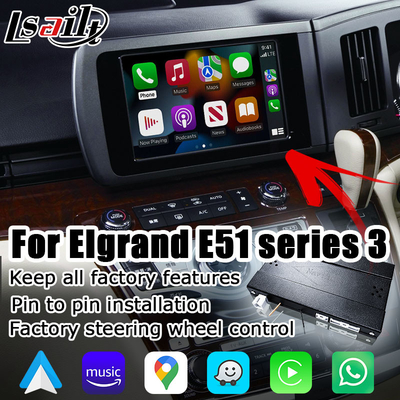 Lsailt Wireless Carplay Android Auto Interface für Nissan Elgrand E51 Series3 Japan Spec