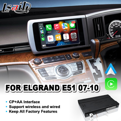 Lsailt Carplay Android Auto Video Interface für Nissan Elgrand E51 Serie 3 2007-2010