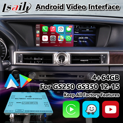 4+64GB Lsailt Android Car Video Interface für Lexus GS250 GS350 GS450h GS300h GS L10 2012-2015