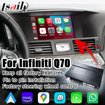 Drahtloser carplay androider Selbsttelefonschirm Infiniti Q70, der Projektionsmedienkasten durch Lsailt widerspiegelt