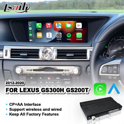 Lsailt Wireless Android Auto Carplay-Schnittstelle für Lexus GS300h GS200t GS350 GS450h GSF GS L10 2016-2020