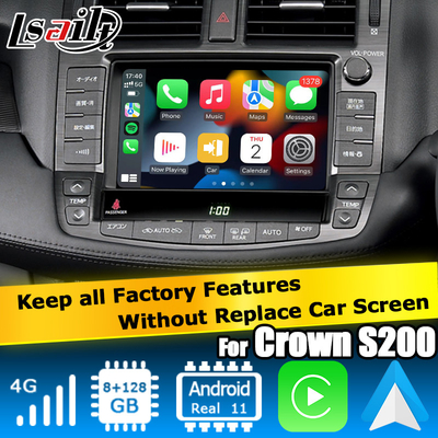 Toyota Crown GRS204 URS206 UZS207 S200 Android drahtlos Carplay Android Auto 8+128GB von Qualcomm angetrieben