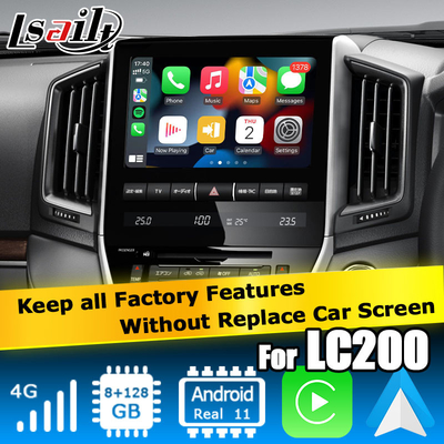 Toyota Land Cruiser LC200 Android Videooberfläche 8+128GB von Qualcomm mit Carplay Android Auto