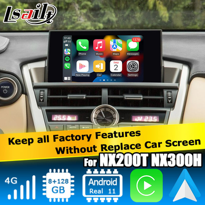 Lexus NX300h NX200 NX200t Android 11 Videooberfläche mit drahtlosem Carplay Android Auto