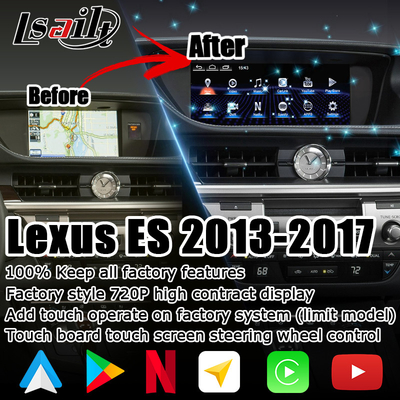 ES300h ES250 ES350 Lexus Android Bildschirm-Upgrade Carplay Android Auto Dash Cam 10,25" Lsailt