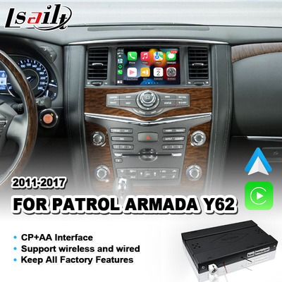 Drahtlose Carplay Android Auto-Schnittstelle für 2011-2017 Nissan Patrol Y62