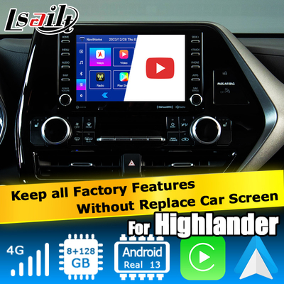 Auto-Video-Schnittstelle drahtlose Carplay Android Auto Android 13 TOYOTA Highlander