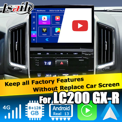 Auto Android 13 Navigationsbox für Toyota LC200 GXR Fujitsu Einheit Carplay waze youtube Rückansicht usw.