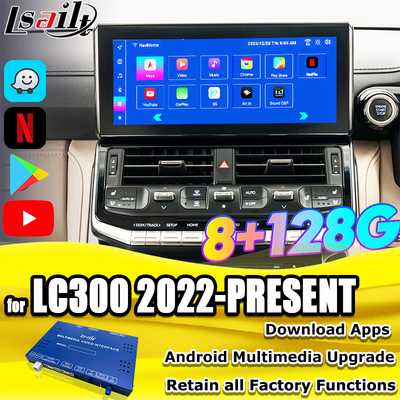 Lsailt OEM Android Upgrade Modul für Land Cruiser 300 2022-Heute Android-Interface-Integration YouTube, Waze, Play Store