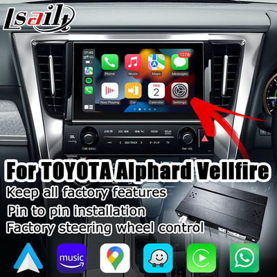 Toyota Alphard Vellfire AH30-Serie reiner OEM-Stil Carplay Android-Autobox 2015-2022 Modell