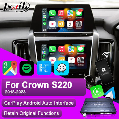 Lsailt Apple CarPlay Android Auto Modul für Crown S220 GSW224 2018-2022 Integration Mobiltelefon Spiegelung, Rückwärtskamera