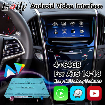 Lsailt Android Navigation Video Interface für 2014-2019 Cadillac ATS CUE System mit Carplay