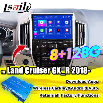 Lsailt Android CarPlay Upgrade Interface für Land Cruiser GX_R GXR 2020-2021 GPS Navigationsbox, Android Auto Modul