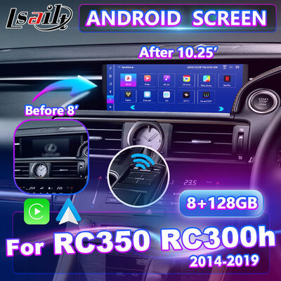 Lsailt Android Carplay Multimedia-Schnittstellenbildschirm für 2014-2018 Lexus RC350 RC300h RC200t RC300 RCF