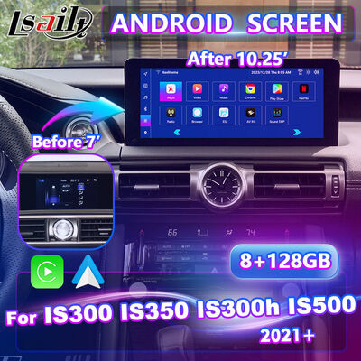 Lsailt Android Carplay Multimedia-Schnittstellen-Bildschirm für 2020-Present Lexus IS 300h IS300 IS350 IS500 IS300h