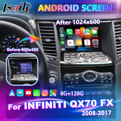 Lsailt Android Carplay Multimedia-Bildschirm für 2008–2017 Infiniti FX35 FX37 FX50 FX30D FX QX70