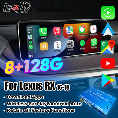 CarPlay/Android Multimedia System Lexus Video Interface für RX450H RX350 12,3 Zoll 2016-2021 Integriertes YouTube, NetFlix, Android Auto