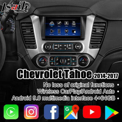 Carplay-Multimedia Inteface für Äquinoktikum Chevrolets Tahoe Malibu mit NetFlix, YouTube, Google, Karte 4GB