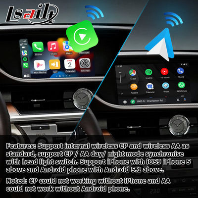 Lexus ES ES350 ES250 ES300h Wireless Carplay Android Auto Screen Mirroring Box Modul Lsailt