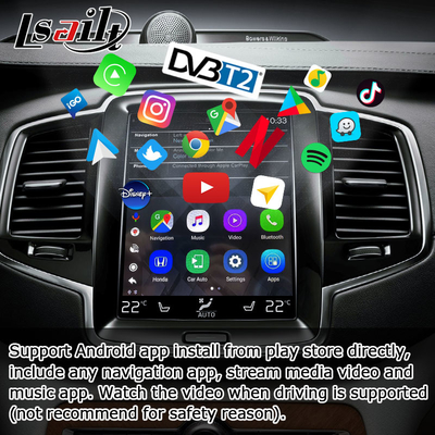 Kasten 4GB RAM For Volvo S60 S90 Android-Videoschnittstellenverbesserung Carplay AI