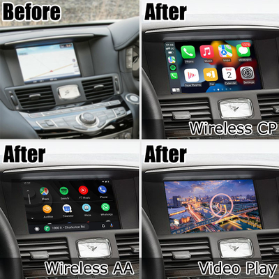 Drahtloser carplay androider Selbsttelefonschirm Infiniti Q70, der Projektionsmedienkasten durch Lsailt widerspiegelt