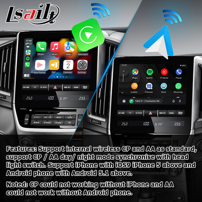 Toyota Land Cruiser LC200 Soem-Artdrahtlose carplay androide Selbstmultimedia schließen Verbesserung an