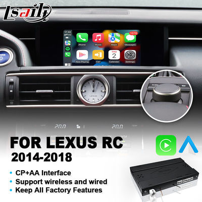 Lsailt Wireless Carplay-Schnittstelle für Lexus RCF RC300 RC200t RC300h RC350 RC Knob Control 2014-2018 IS RX NX