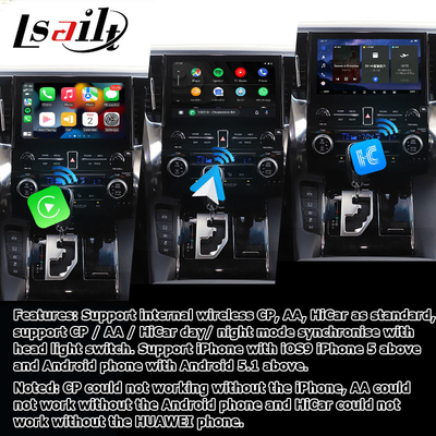 Toyota Alphard Vellfire AH30 Serie Android Carplay Schnittstellenbox Qualcomm 6125 8+128GB
