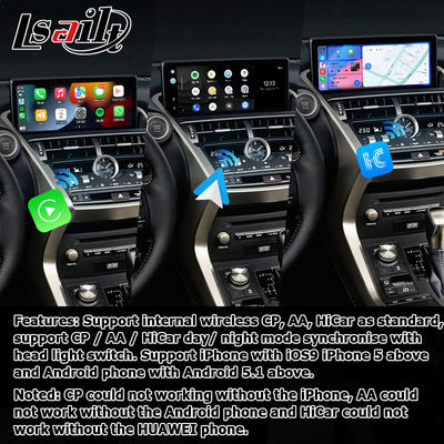 Qualcomm Basis Android 13 8+128GB Lexus NX300 NX300h NX200t Android Carplay Video-Schnittstelle