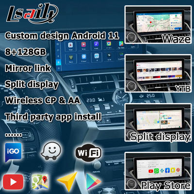 Qualcomm Basis Android 13 8+128GB Lexus NX300 NX300h NX200t Android Carplay Video-Schnittstelle