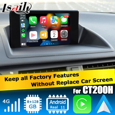 Lexus CT200h Android 13 Video-Interface CarPlay Android Auto Basis auf Qualcomm 8+128GB