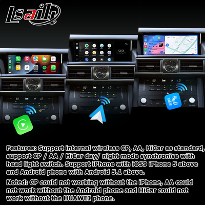 10.25 Zoll Android 8+128 Carplay Android Bildschirm-Auto-Upgrade HDMI Für Lexus IS200t IS350 IS300
