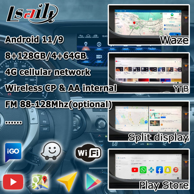 ES300h ES250 ES350 Lexus Android Bildschirm-Upgrade Carplay Android Auto Dash Cam 10,25" Lsailt