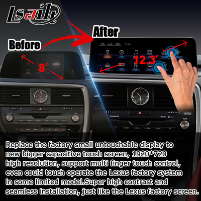 HD 12,3 Zoll Android Bildschirm Upgrade für Lexus RX350 RX450h Lsailt Android Auto Carplay