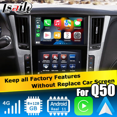 GPS-Carplay-Schnittstelle, 8+128GB Android 11 Navigationsbox-Schnittstelle für Infiniti Q50 / Q60