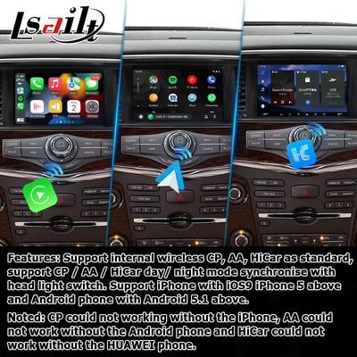 Nissan Patrol Y62 Armada Qualcomm Basis Fahrzeugnavigationsbox Carplay GPS-Navigationsgerät
