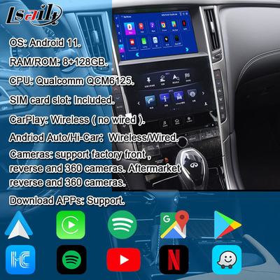 Lsailt Android Infotainment Modul für Infiniti Q50 Q60 2014-2020 CarPlay-Schnittstelle, Android-Navigationsbox