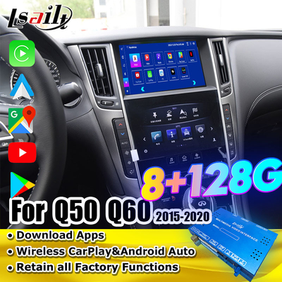 Lsailt Android Infotainment Modul für Infiniti Q50 Q60 2014-2020 CarPlay-Schnittstelle, Android-Navigationsbox